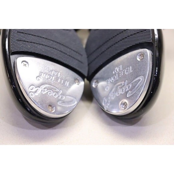 capezio teletone size 2w tap shoes little girls wide black maryjane 3800 dance - Picture 8 of 9